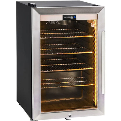 Schmick - Tropical Triple Glazed Outdoor Glass Bar Fridge 70 Litre Model HUS-SC70L-SS. White