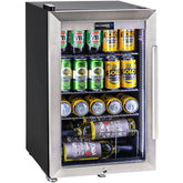 Schmick - Tropical Triple Glazed Outdoor Glass Bar Fridge 70 Litre Model HUS-SC70L-SS. White