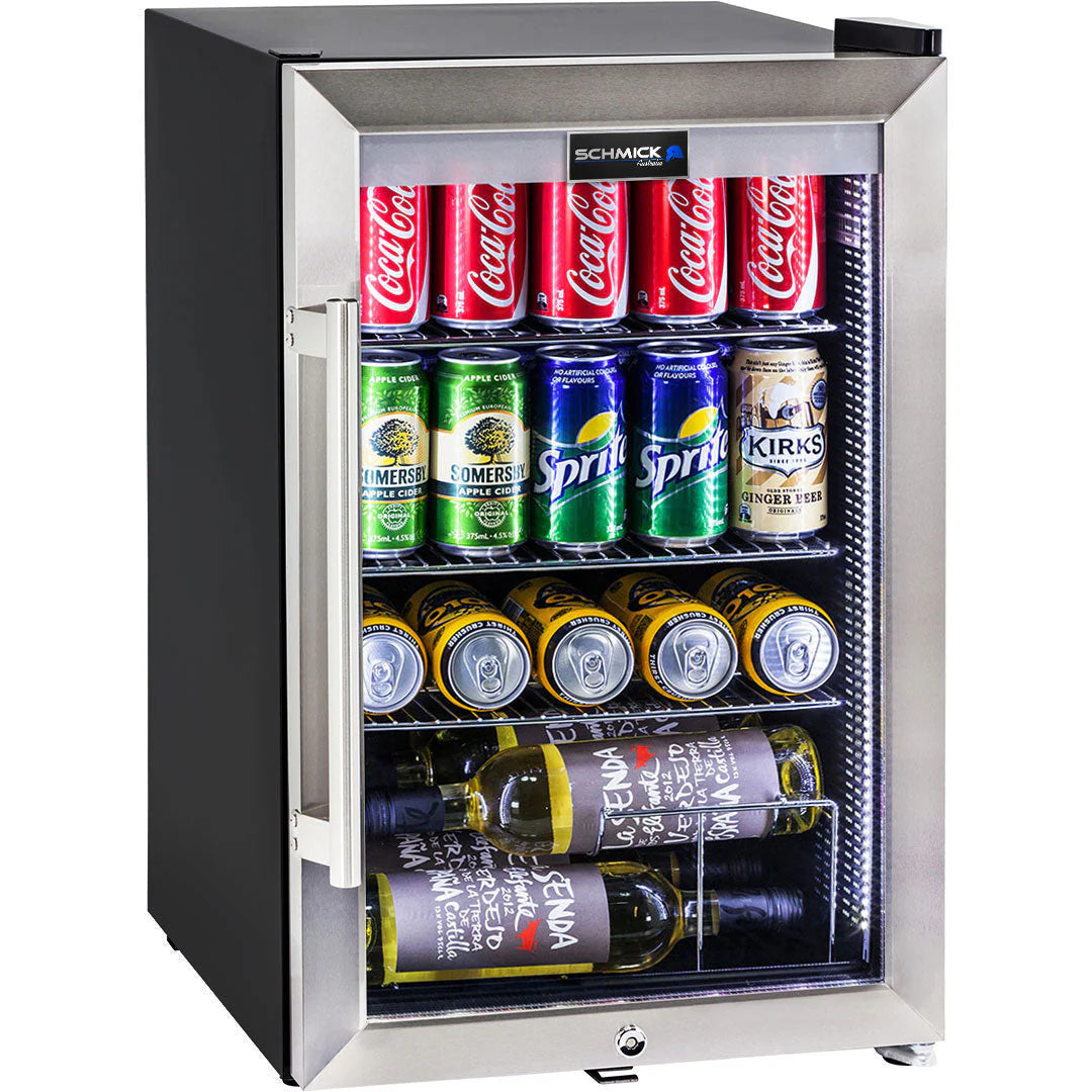 Schmick Tropical Triple Glazed Outdoor Glass Bar Fridge 70 Litre HUS-SC70-SS