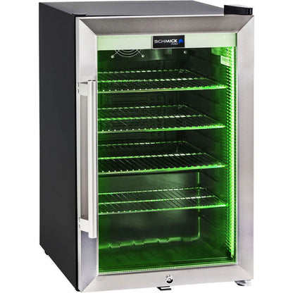 Schmick Tropical Triple Glazed Outdoor Glass Bar Fridge 70 Litre HUS-SC70-SS