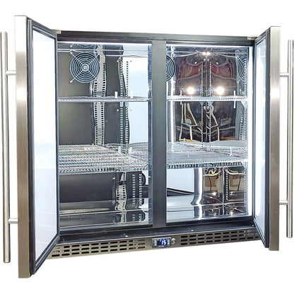 Schmick Twin Door Quiet Running Solid Stainless Door Energy Efficient Bar Fridge Model SK246-SD