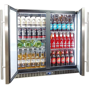 Schmick Twin Door Quiet Running Solid Stainless Door Energy Efficient Bar Fridge Model SK246-SD