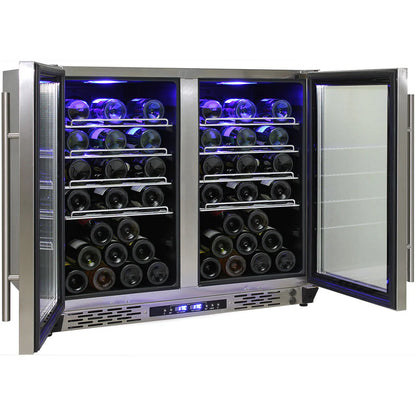 Schmick Twin Zone Alfresco Beer And Wine Bar Fridge Model JC190-SS 2 Yrs Parts/Labour