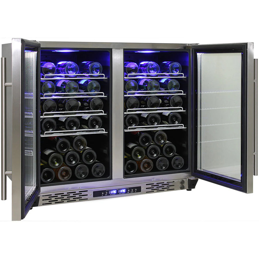 Schmick Twin Zone Alfresco Beer And Wine Bar Fridge Model JC190-SS 2 Yrs Parts/Labour
