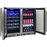 Schmick Twin Zone Alfresco Beer And Wine Bar Fridge Model JC190-SS 2 Yrs Parts/Labour
