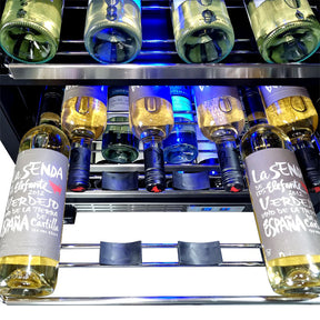 Schmick Under Bench Glass Door Dual Zone Wine Fridge Triple Glazed - Model JC132D