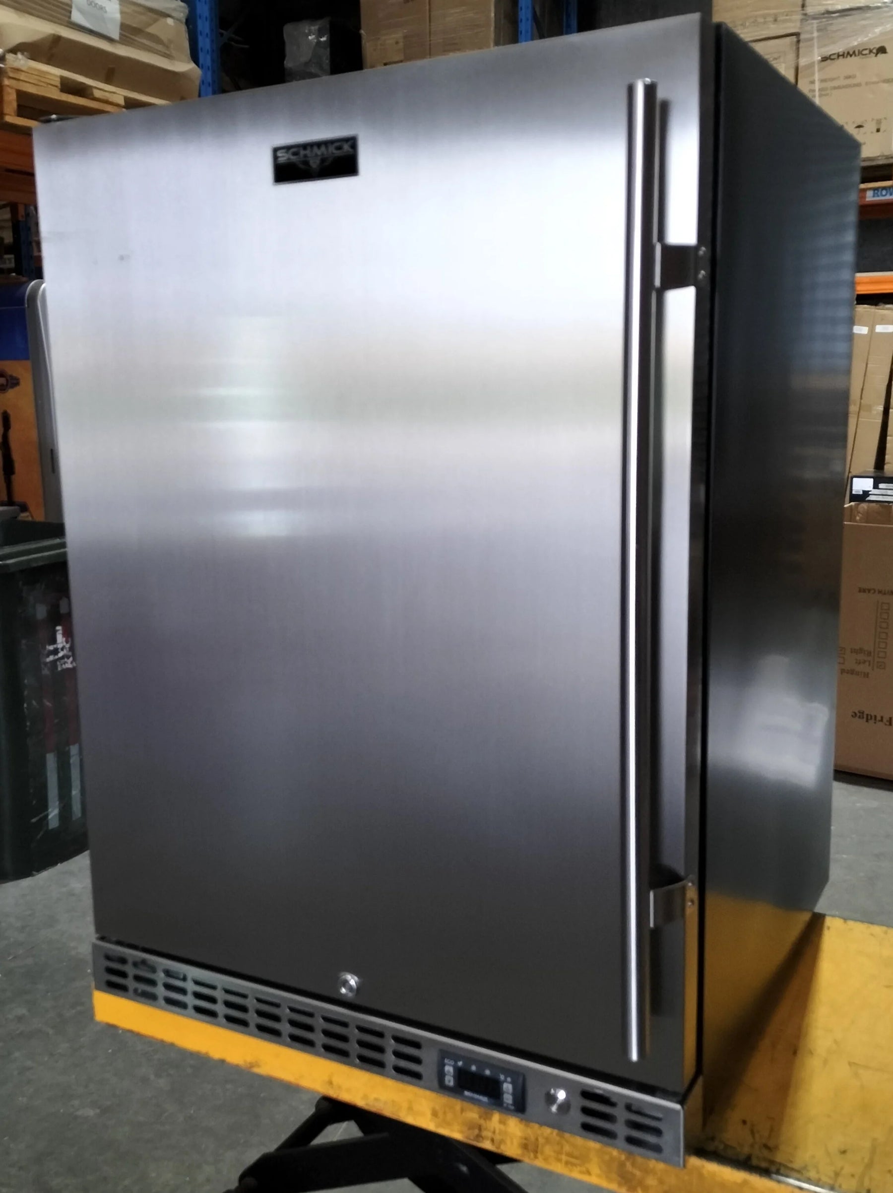 Scratch and Dent Schmick Quiet Running Front Venting Under Bench Solid Stainless Door Bar Fridge - Model SD-MK256-SK156L-SD