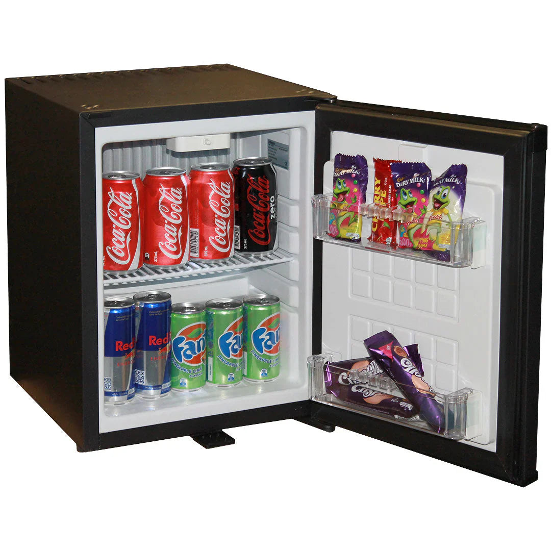 Silent Mini Bar Fridge Under 400mm Deep. Great PC Gamer Fridge DW-SC25