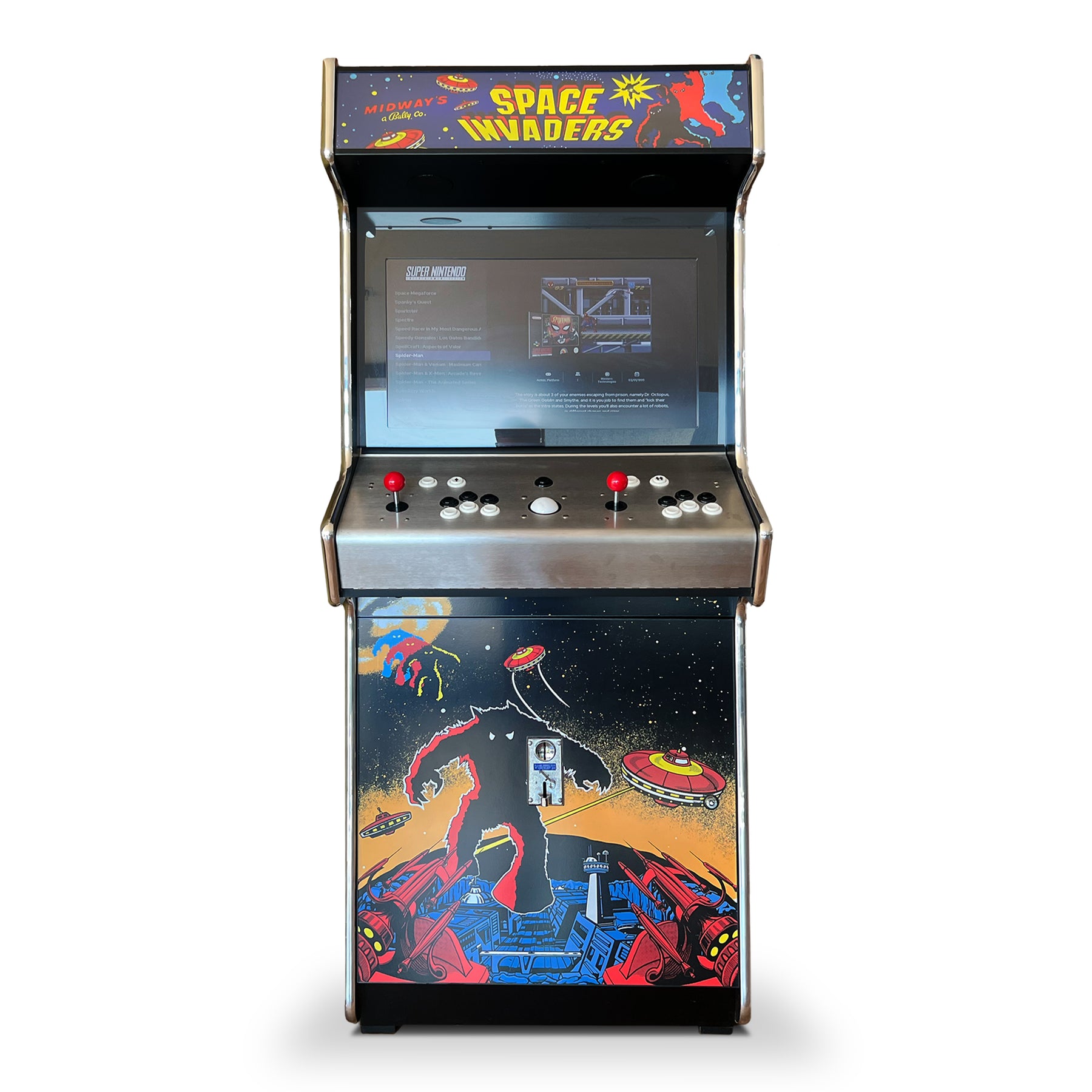 Retro Invaders Arcade Machine - Platinum