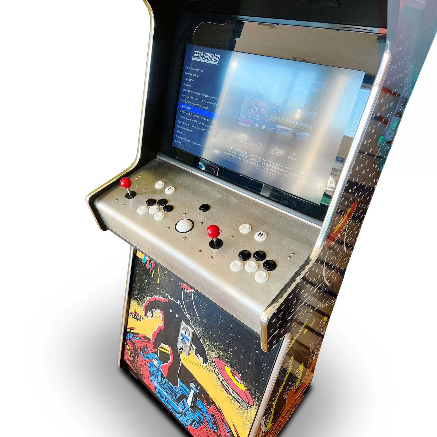 Retro Invaders Arcade Machine - Platinum