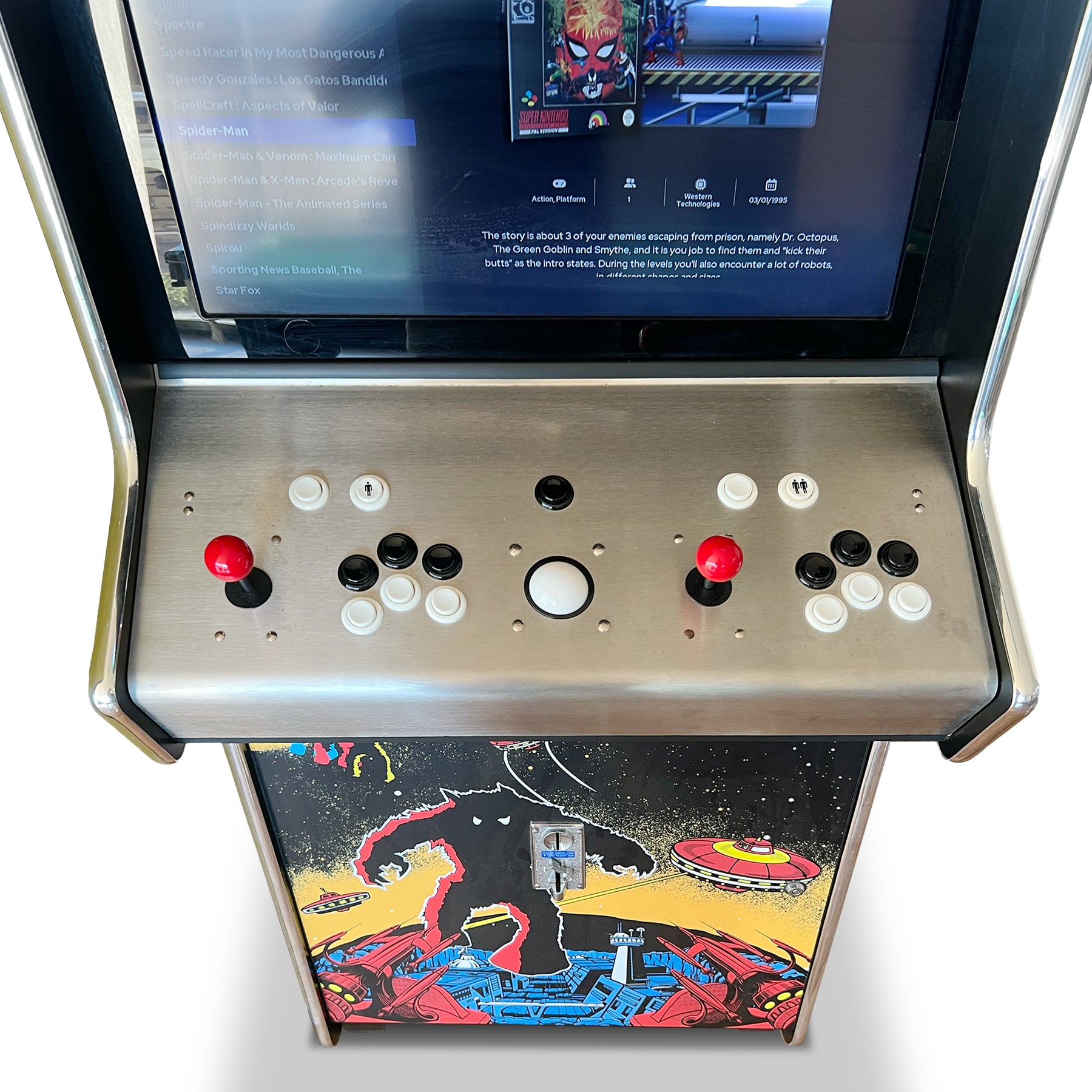 Retro Invaders Arcade Machine - Platinum