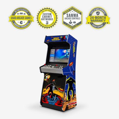 Retro Invaders Arcade Machine - Platinum (SHIPS IN 3 WEEKS)