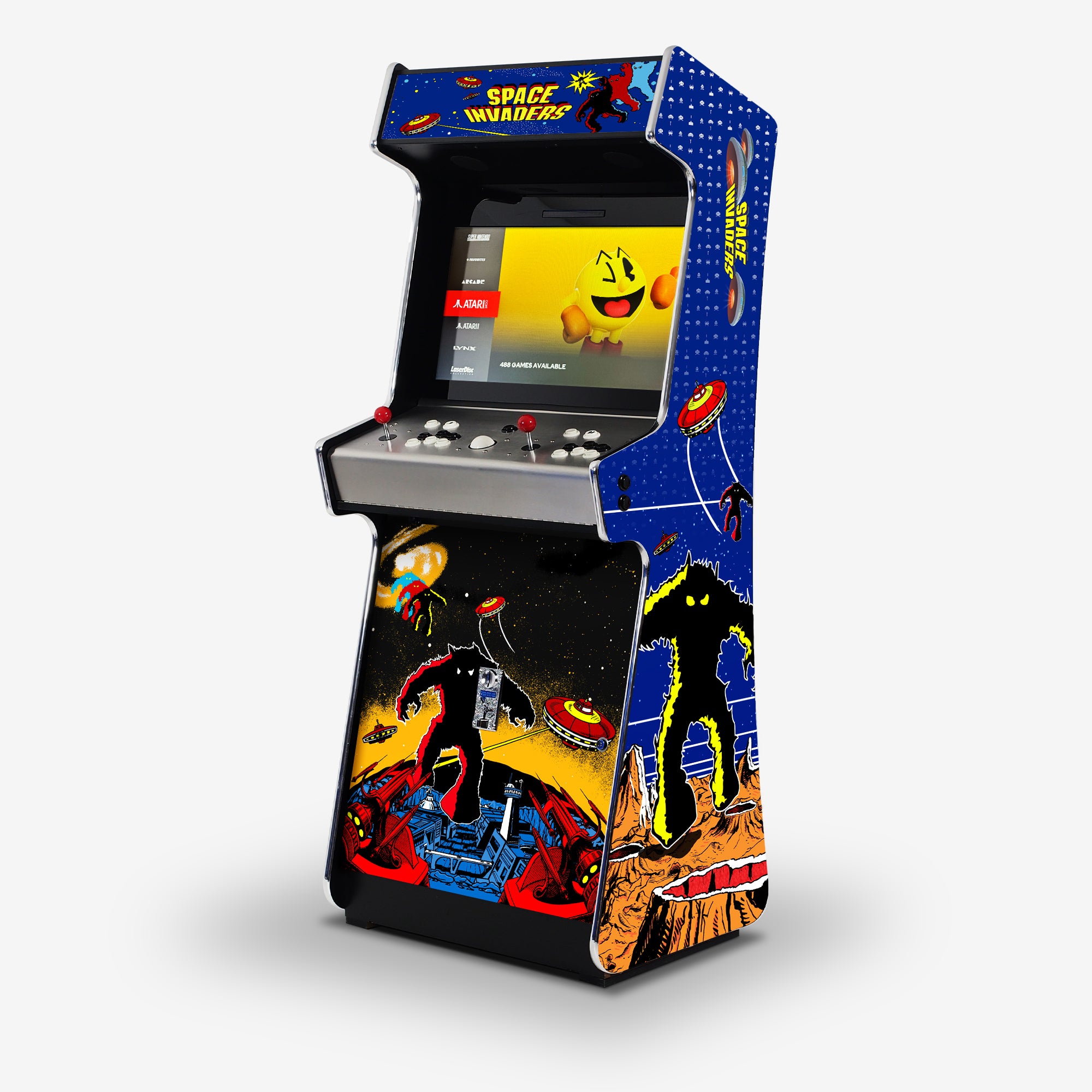 Retro Invaders Arcade Machine - Platinum [ON BACKORDER LATE APR]