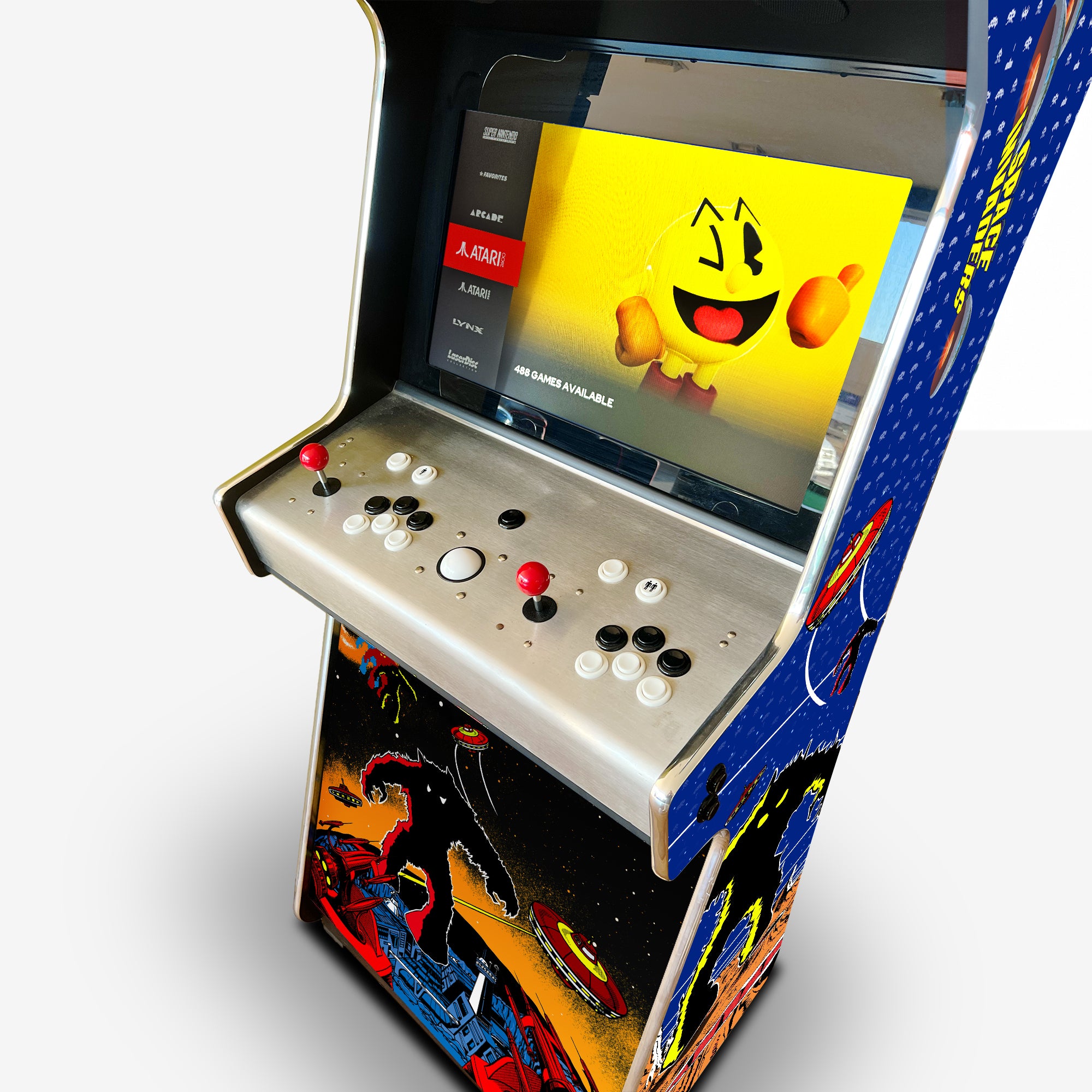 Retro Invaders Arcade Machine - Platinum [ON BACK ORDER MID MAY]