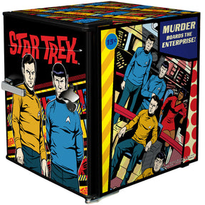 Star Trek Original (Comic Style) Design Mini Bar Fridge - A Great Gift Idea - Model BC46B-RET-STO1