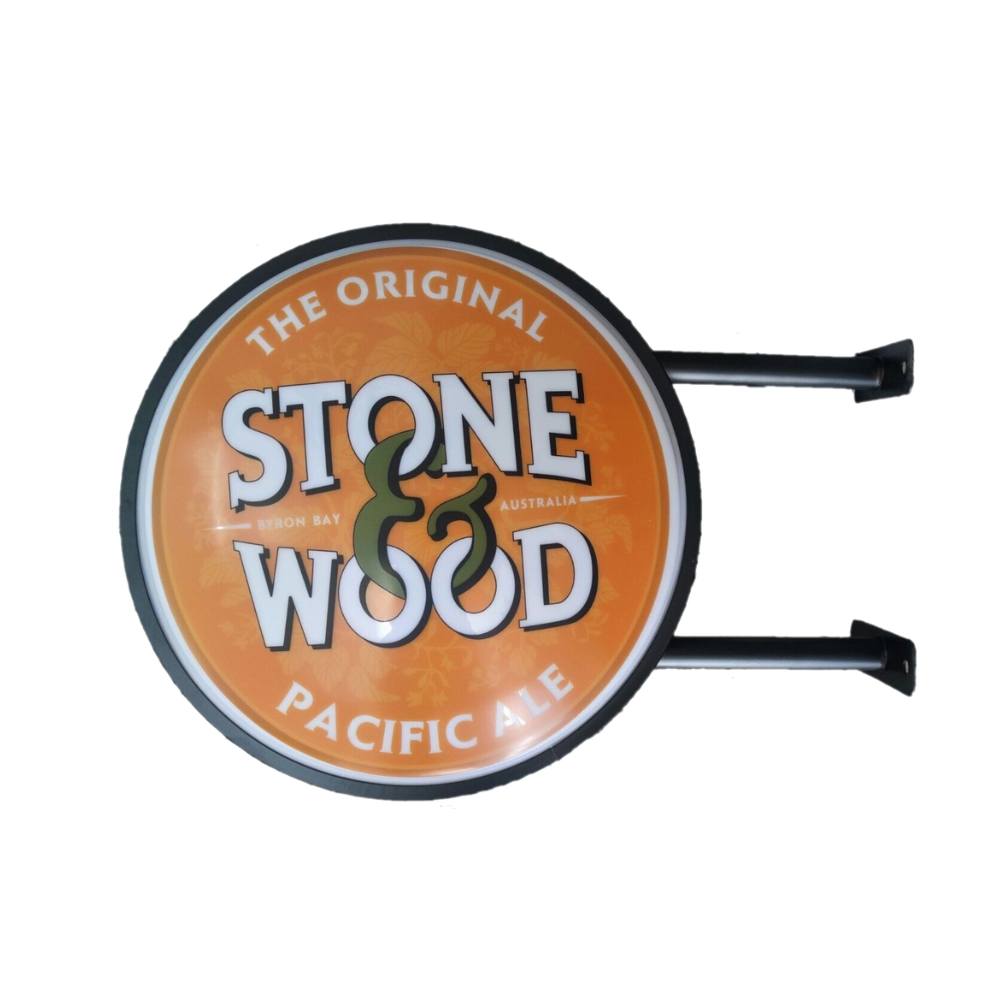 Stone & Wood Beer Bar Lighting Wall Sign Light LED