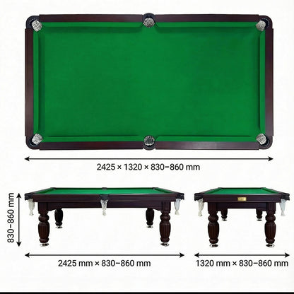 7ft slate pool table walnut frame green felt Australia