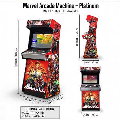 Marvel Arcade Machine - Platinum [ON BACKORDER LATE APR]