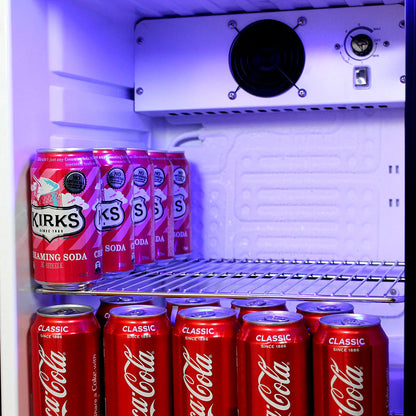 Tropical Glass Door Mini Bar Fridge / 80 Cans Left Hinged Add 1 Extra Yr Parts/Labour