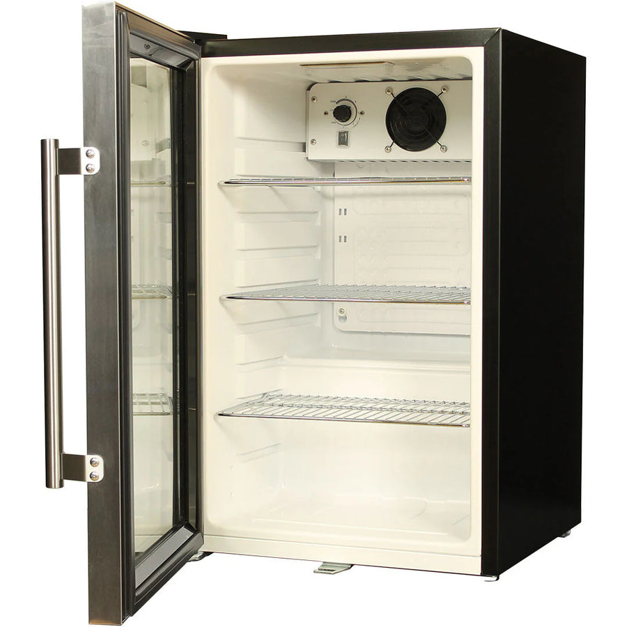 Tropical Glass Door Mini Bar Fridge / 80 Cans Left Hinged Add 1 Extra Yr Parts/Labour