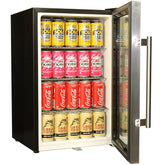 Tropical Glass Door Mini Bar Fridge Chromed Adjustable Shelves Blue Led Light And Holds 80 Cans Add 1 Extra Yr Parts/Labour (+$139.00)