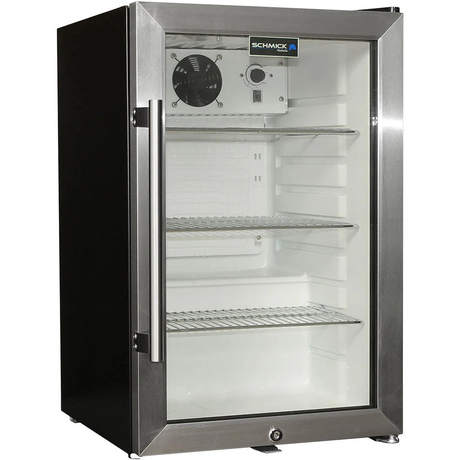 Tropical Glass Door Mini Bar Fridge Chromed Adjustable Shelves Blue Led Light And Holds 80 Cans Add 1 Extra Yr Parts/Labour (+$139.00)