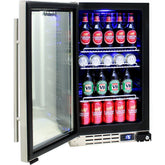 Bar Fridge - Schmick Under Bench Glass Door Bar Fridge Triple Glazed - Model JC95B Right Hinged