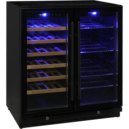 Under Bench Beer And Wine Dual Zone Bar Fridge Model JC165B