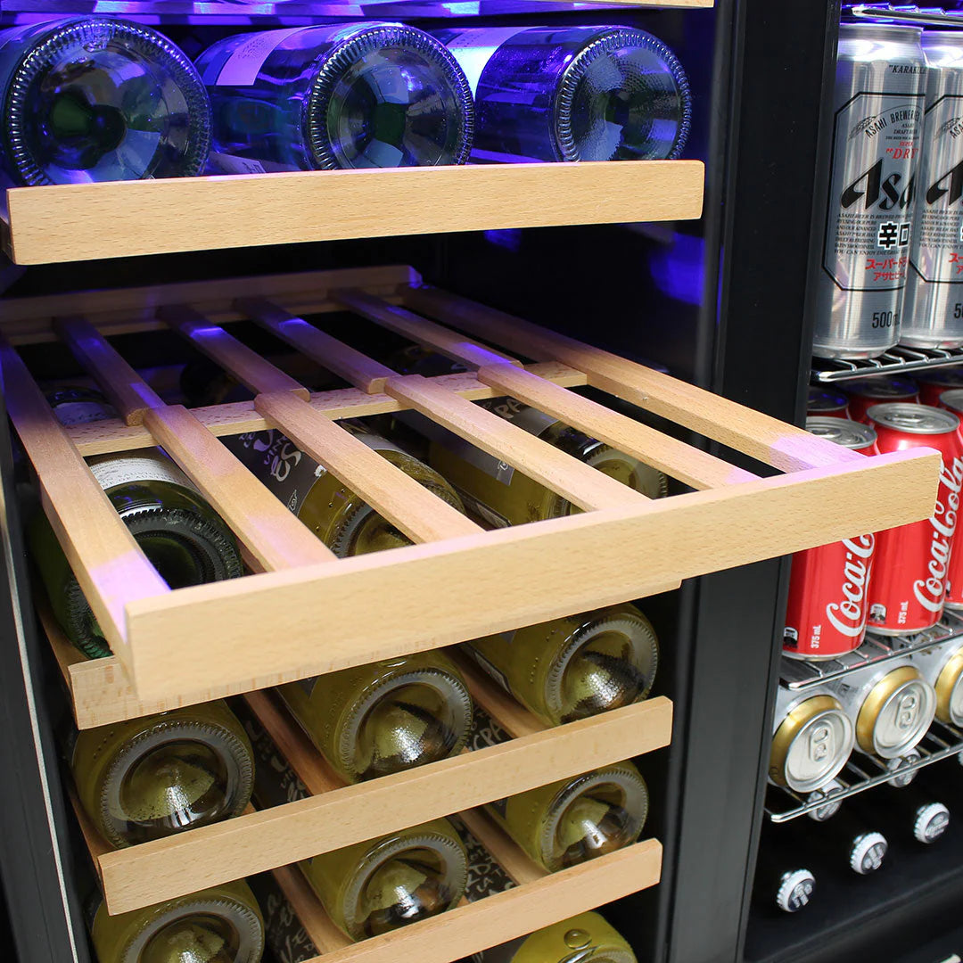Under Bench Beer And Wine Dual Zone Bar Fridge Model JC165B