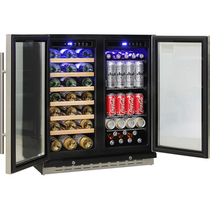 Under Bench Beer And Wine Dual Zone Bar Fridge 2 Yrs Parts/Labour