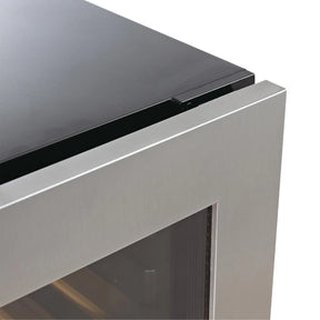 Under Bench Wine Fridge and Bar Refrigerator COMBO With Low-E Glass