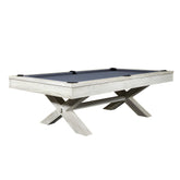 8FT Slate Billiard Table W/ Free Accessories Pool Table – White&Blue (ON BACK ORDER FOR 8 WEEKS FROM NOW)