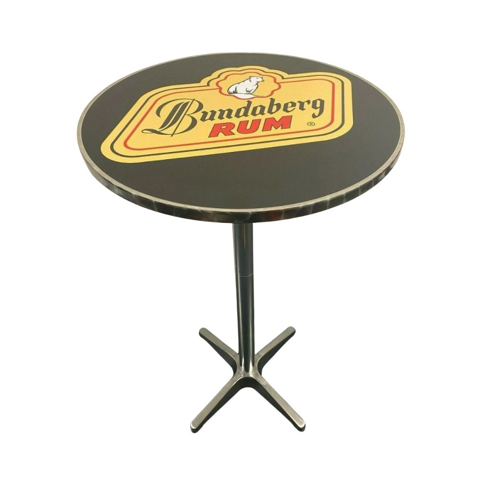 Table & Bar Stools - Bundaberg Rum Adjustable Height Retro Bar Table