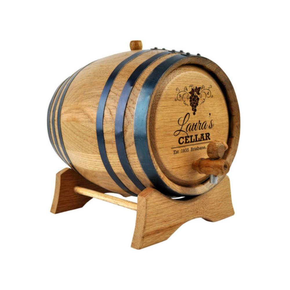 Personalised 'Cellar Design' Oak Barrel