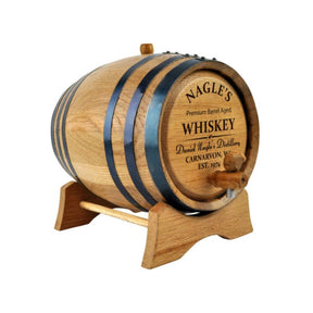 Personalised 'Distillery Design' Oak Barrel