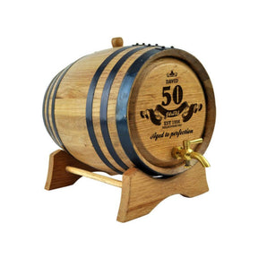 Personalised 'Aged To Perfection' Oak Barrel