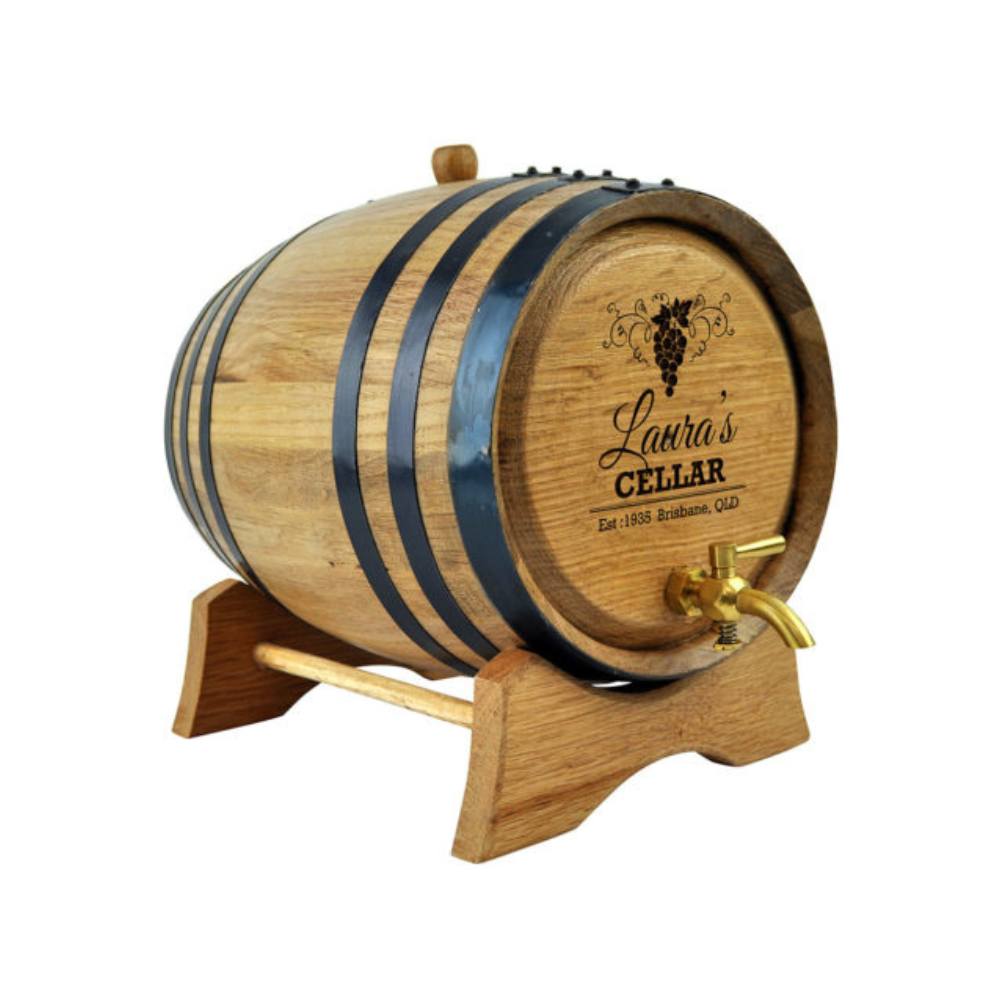 Personalised 'Cellar Design' Oak Barrel