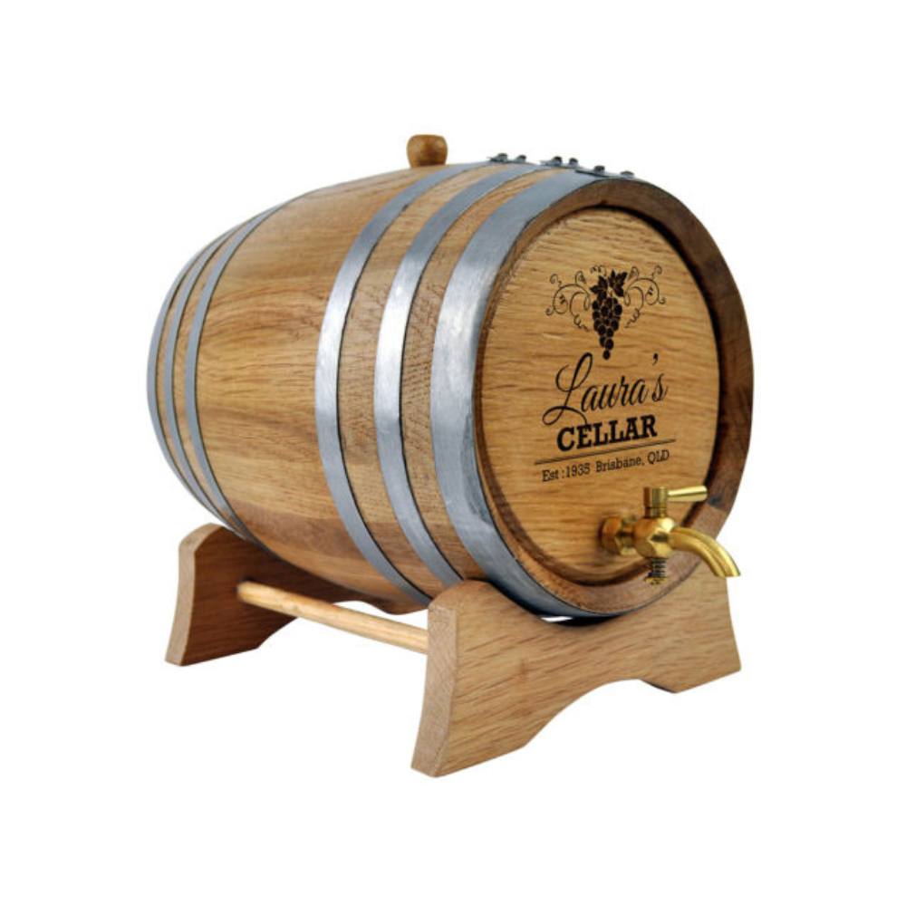 Personalised 'Cellar Design' Oak Barrel