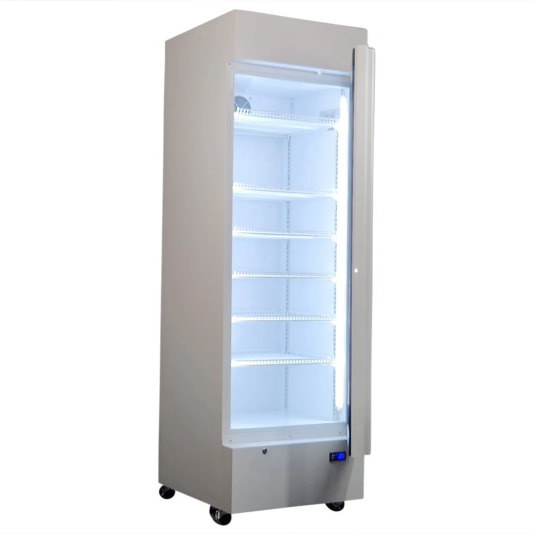 Upright Quiet Running Glass Door Bar Fridge - Model HUS-SC372W