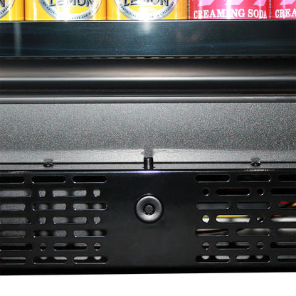 Upright Slim Depth Quiet Running Glass Front Beer And Wine Fridge With 5 x LED Colour Options