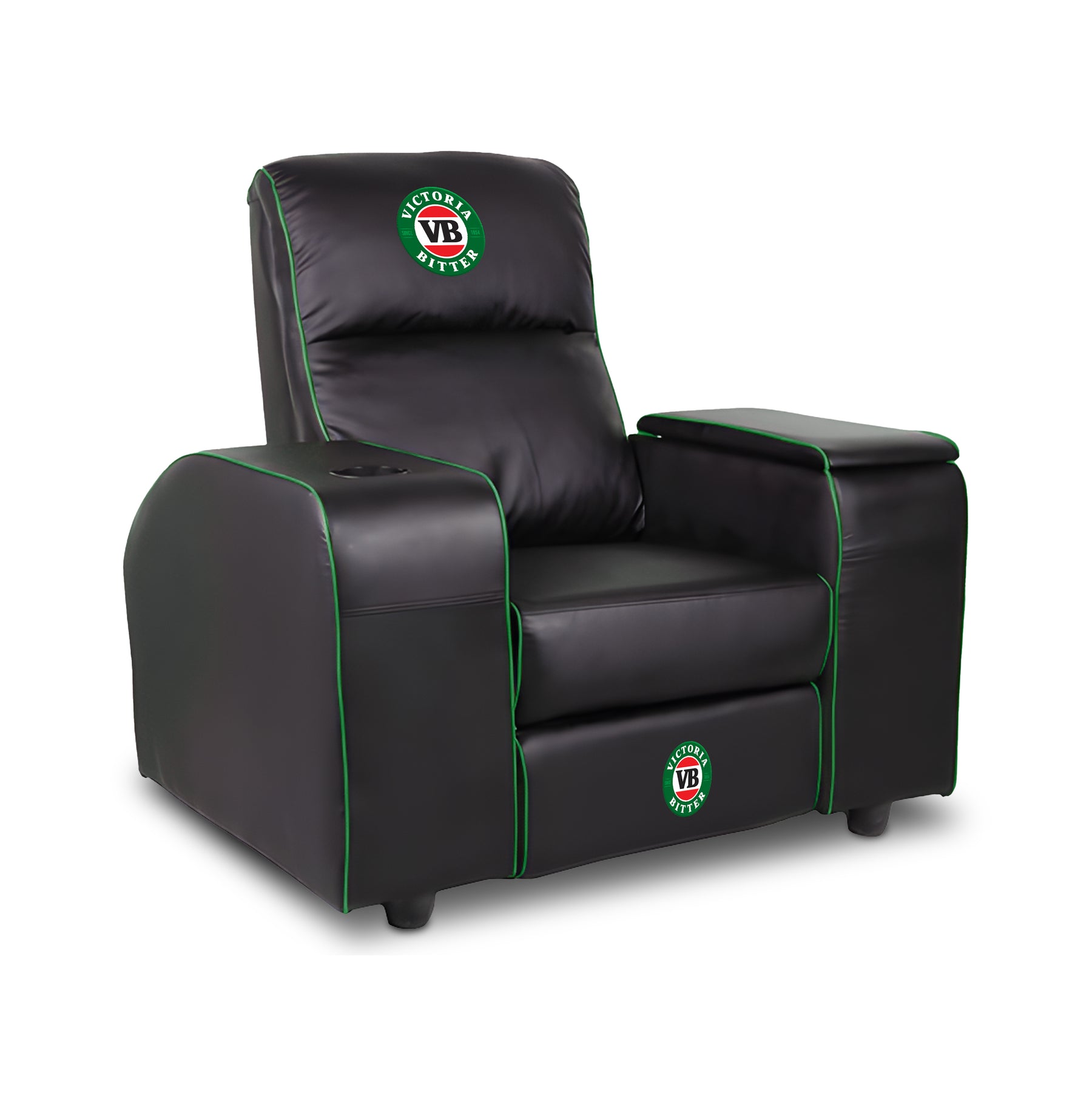 Victoria Bitter Recliner Chair with Built-In Bar Fridge – Holds 18 Cans