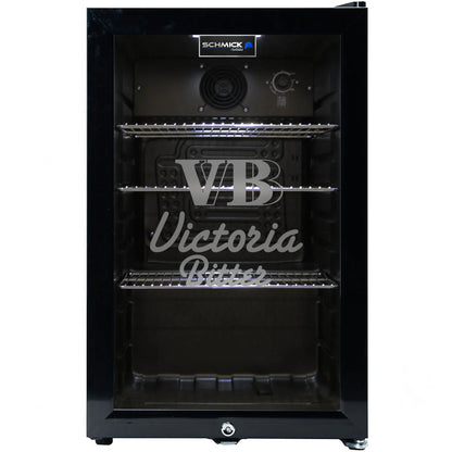VB Original Branded Glass Door Bar Fridge With Cool Frosted Door Logo