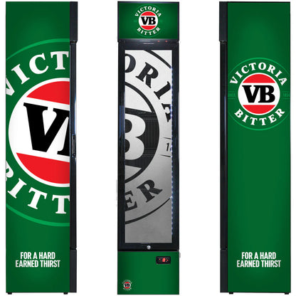 Victoria Bitter Branded Skinny Upright Bar Fridge 2 Yrs Parts/Labour