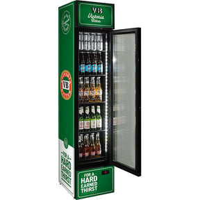 Victoria Bitter Original Branded Skinny Upright Bar Fridge 2YRS Parts /Labour