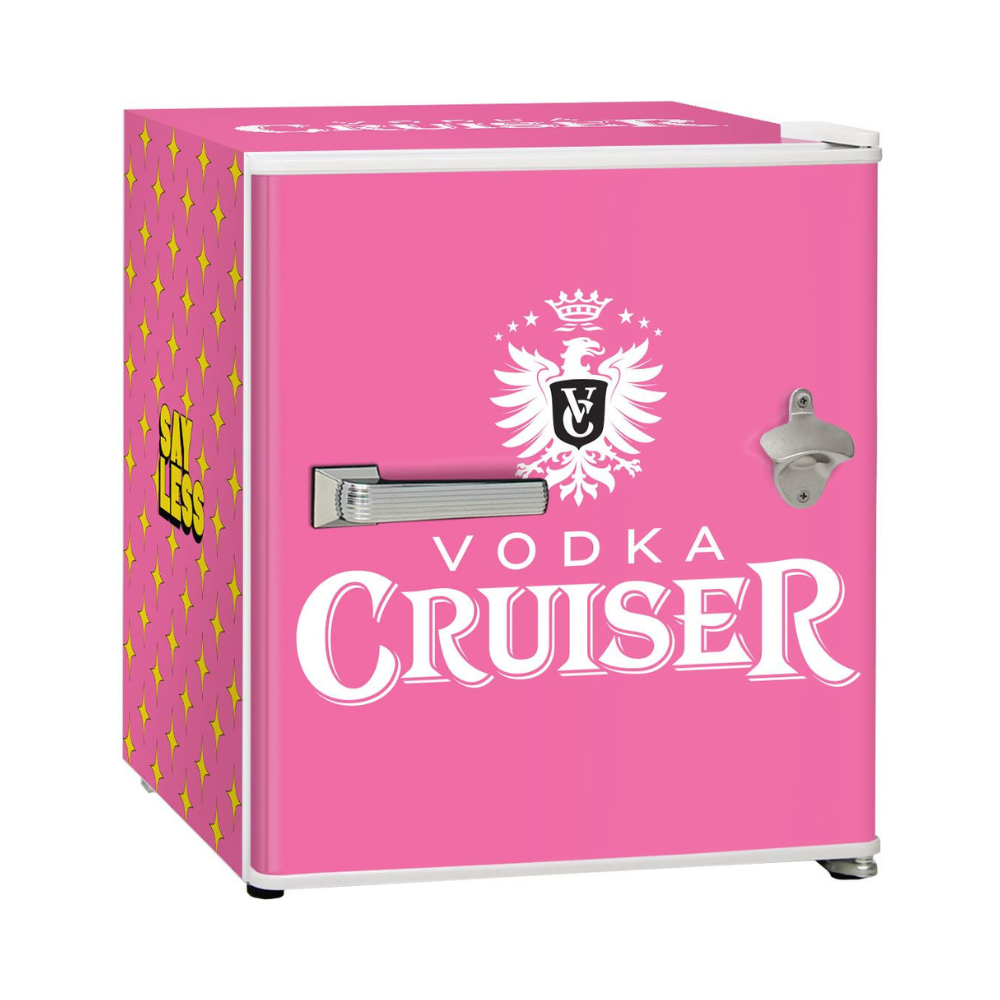 Vodka Cruiser Retro Mini Bar Fridge 46 Litre With Opener