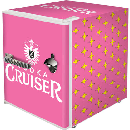 Vodka Cruiser Retro Mini Bar Fridge 46 Litre With Opener 1 Year Full Replacement