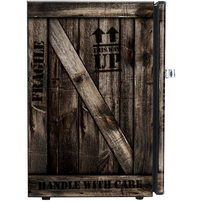 WOODEN CRATE Design Retro Mini Bar Fridge 70 Litre Schmick Brand With Opener
