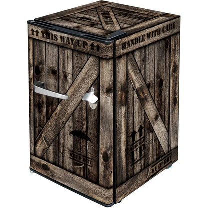 WOODEN CRATE Design Retro Mini Bar Fridge 70 Litre Schmick Brand With Opener