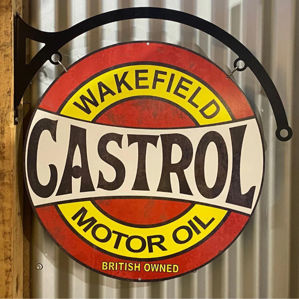 Wakefield Castrol Sign Double Sided Round
