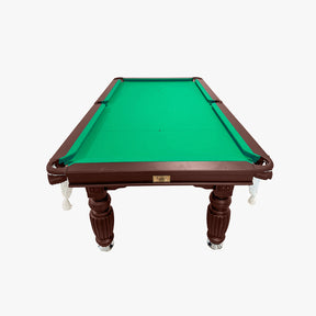 Solid Oak 7ft Slate Pool Table - Walnut Frame/Green Felt